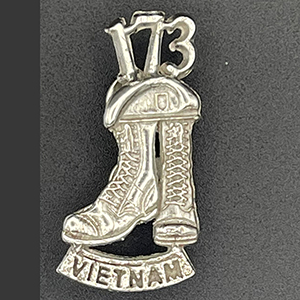 173 with Beret and Boots with Vietnam tag Sterling Silver