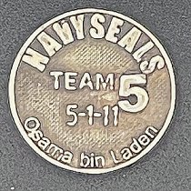 Round NAVY SEALs Team 5 Sterling Silver