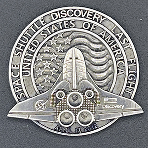 Space Shuttle Discovery Last Flight in Sterling Silver