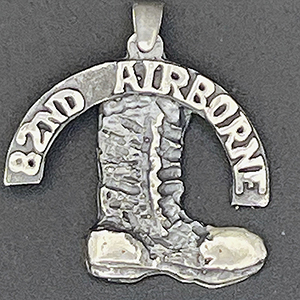82nd Airborne Tag with Jump Boot