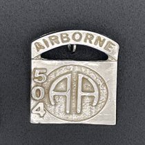 82nd Airborne Patch 504 Sterling Silver pin