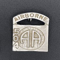 82nd Airborne Patch 504 Sterling Silver pin