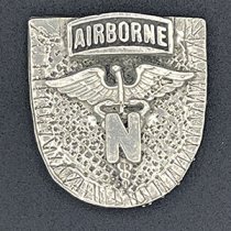 AIRBORNE MEDICAL NURSE Sterling Silver Patch