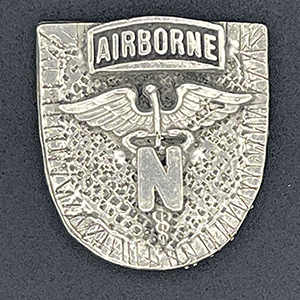 AIRBORNE MEDICAL NURSE Sterling Silver Patch